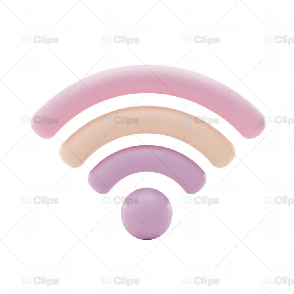 3D Pastel Wi-Fi Icon