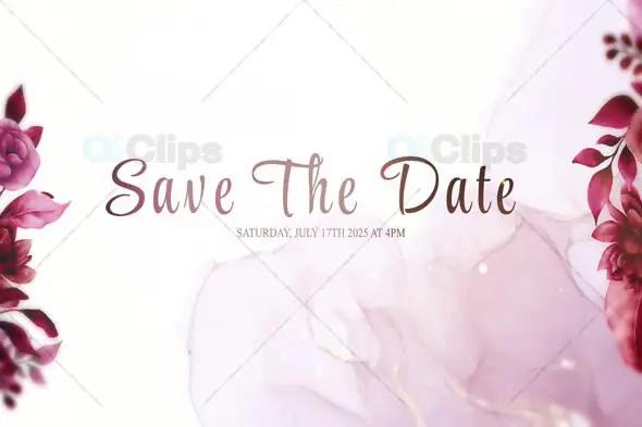 Elegant Floral Save the Date Animation Template