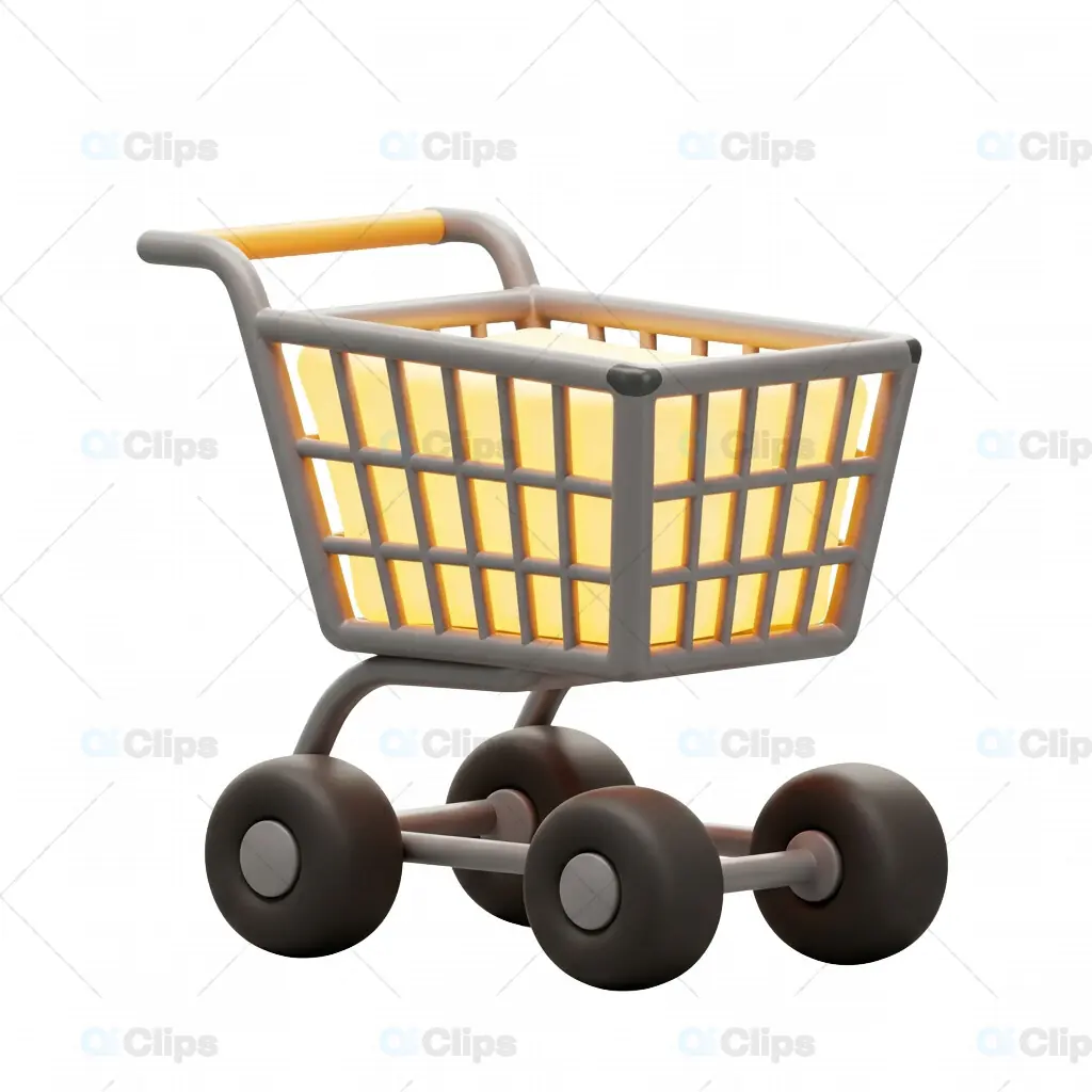 3D Shopping Cart Icon