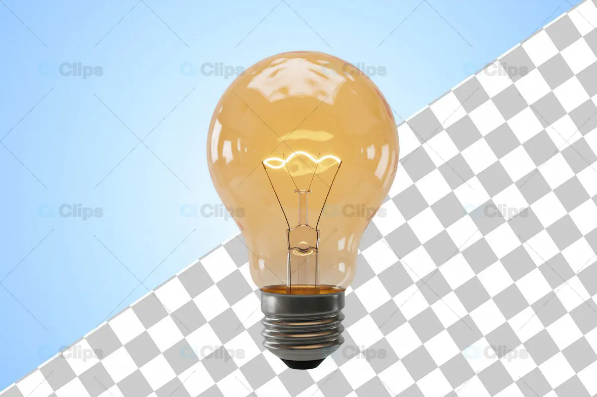 3D Light Bulb Icon