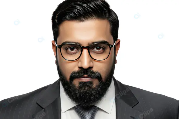 Indian Businessman Portrait – Confident Corporate Man in Suit & Glasses