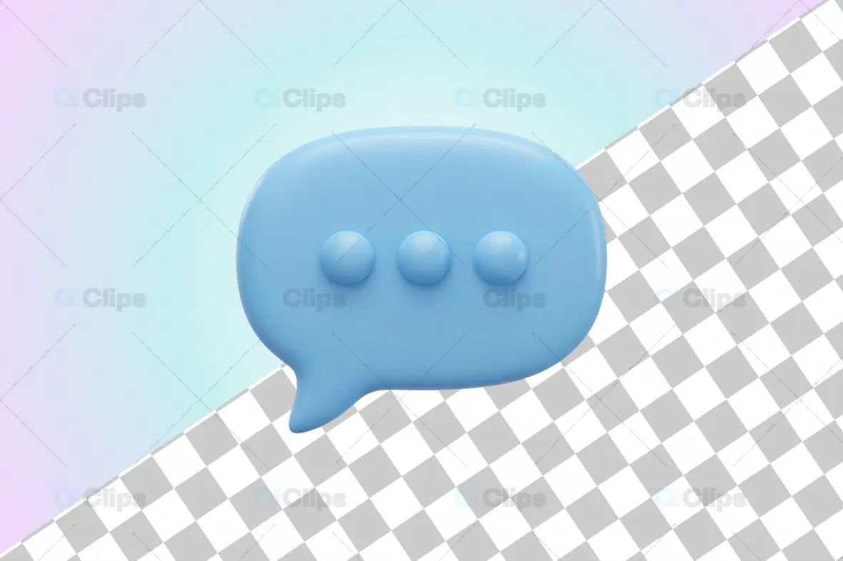 3D Chat Bubble Icon