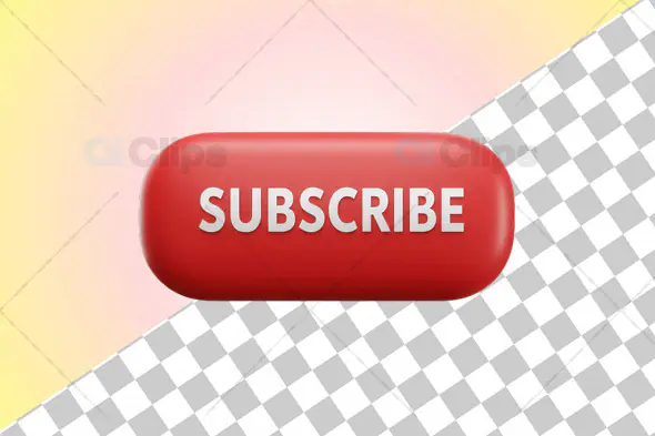 3D Red "Subscribe" Button Icon