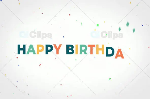 Happy Birthday Confetti Animation Background