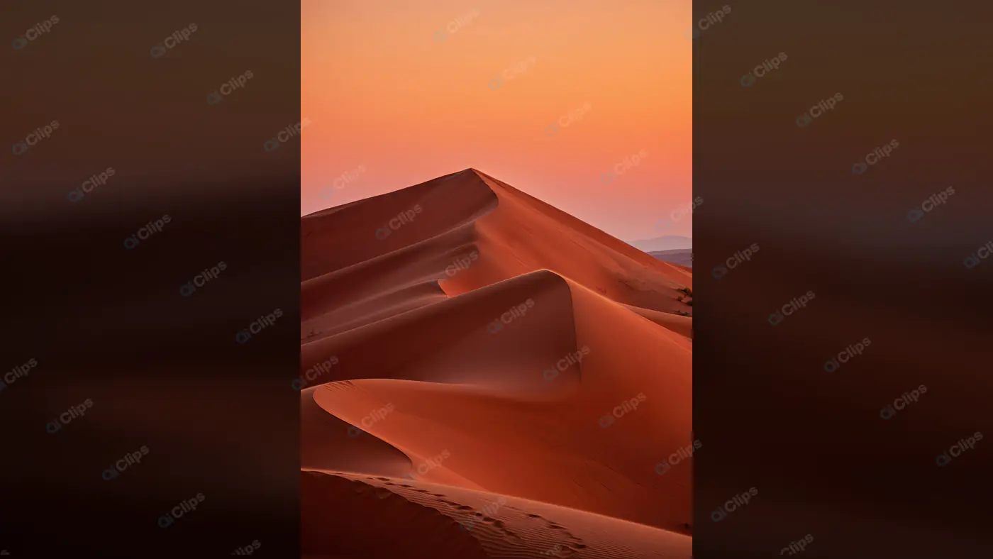 Golden Sand Dunes at Sunset in the Desert