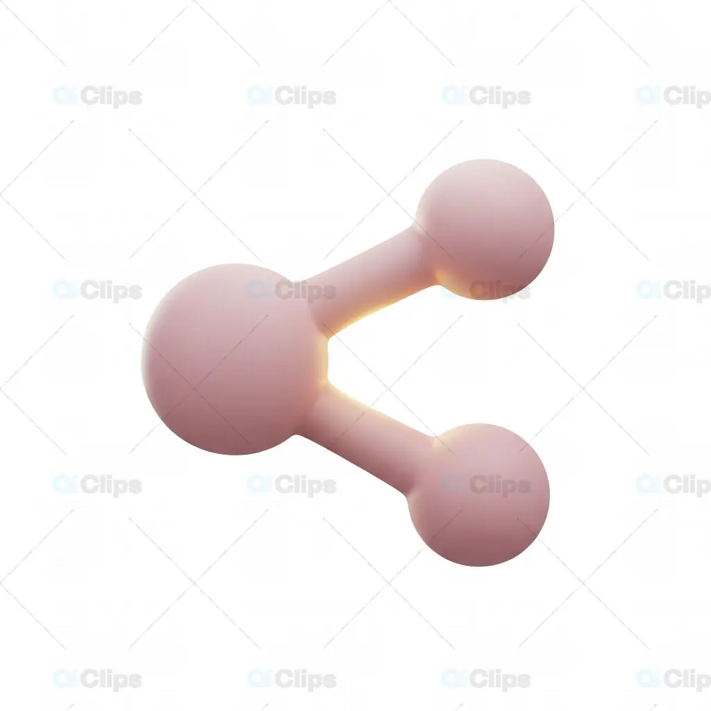 3D Pink Gradient Share Icon