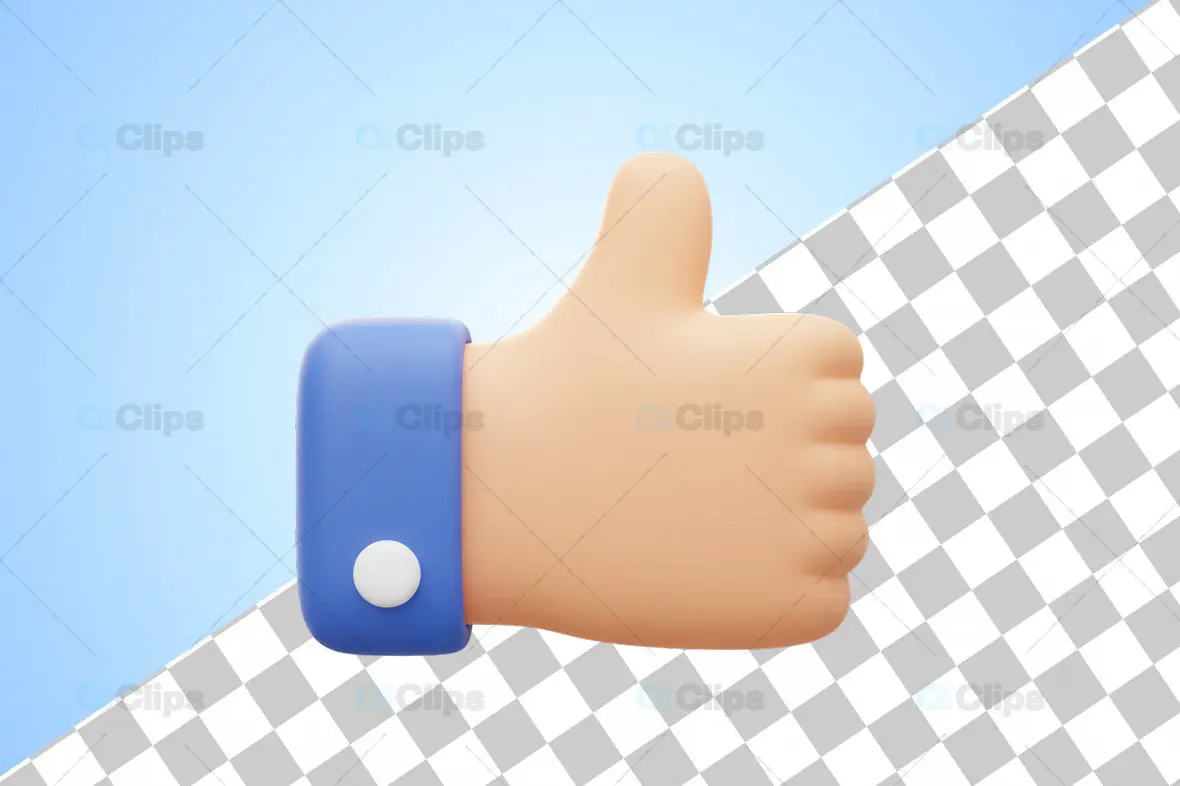 3D Thumbs Up Icon