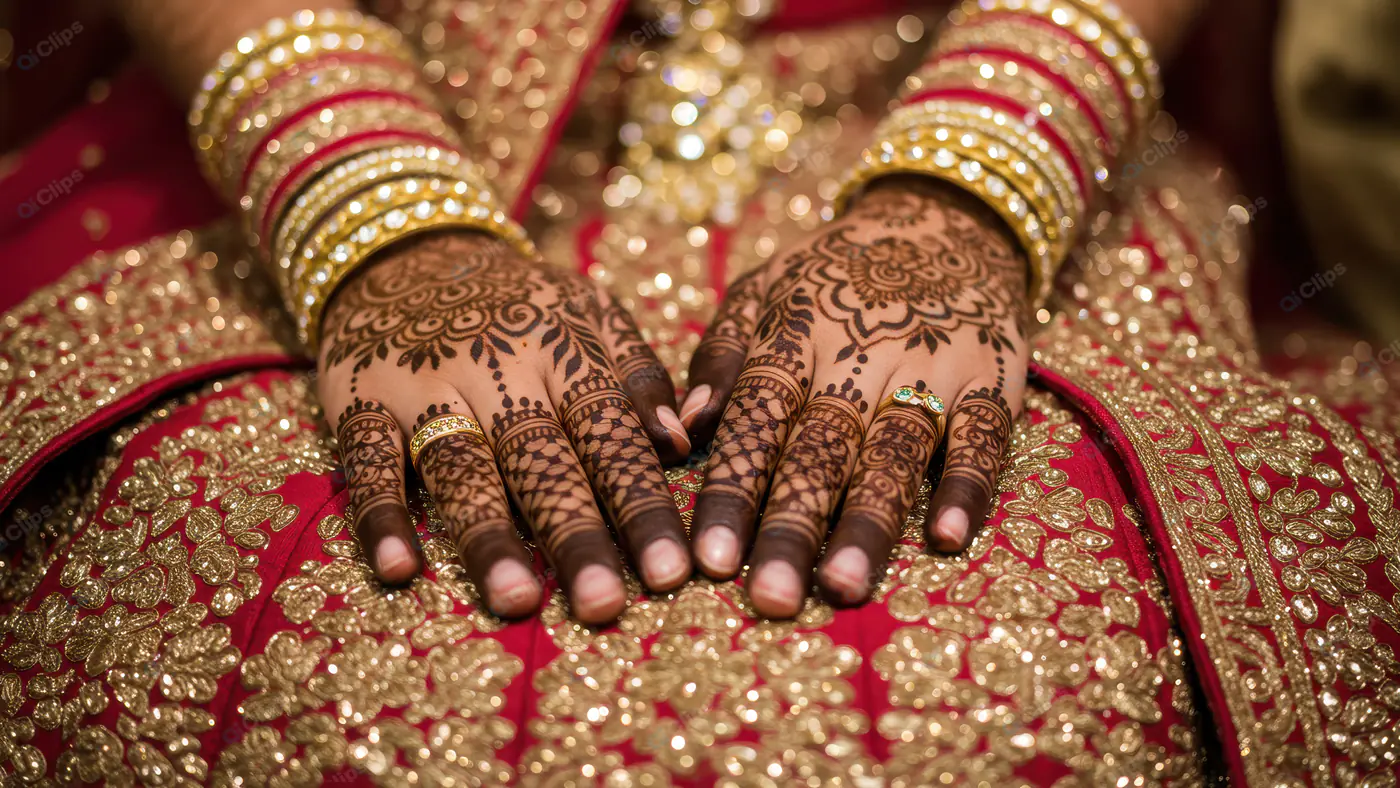 Intricate Bridal Mehndi Hands with Jewelry