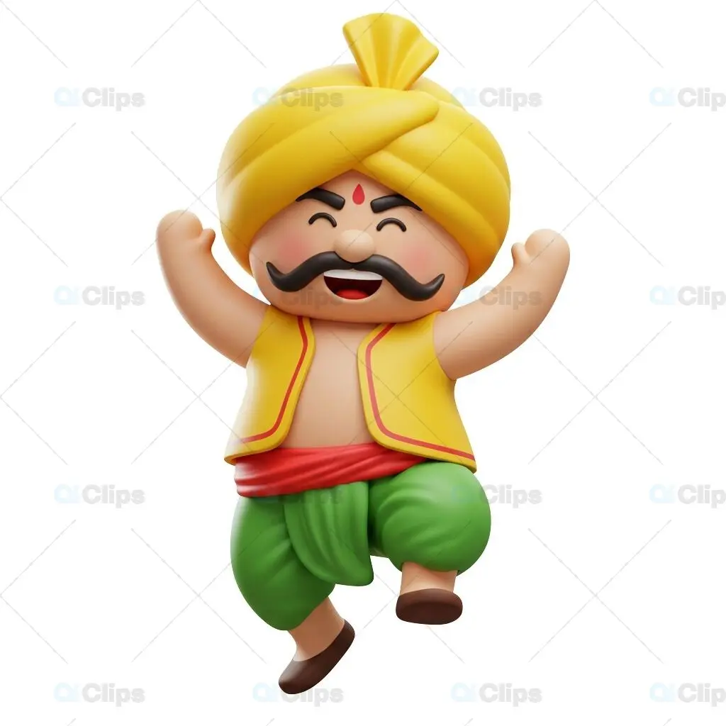 Joyful Indian Turbaned Man