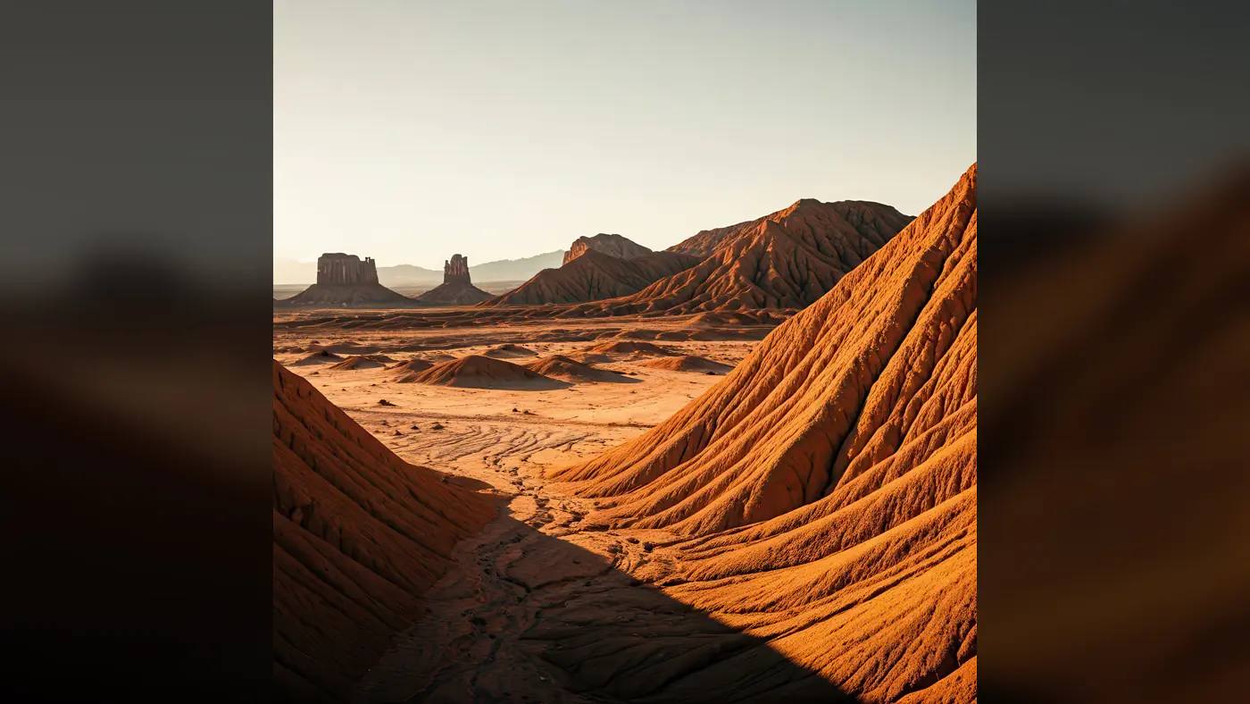 Majestic Red Rock Desert Formations at Sunrise