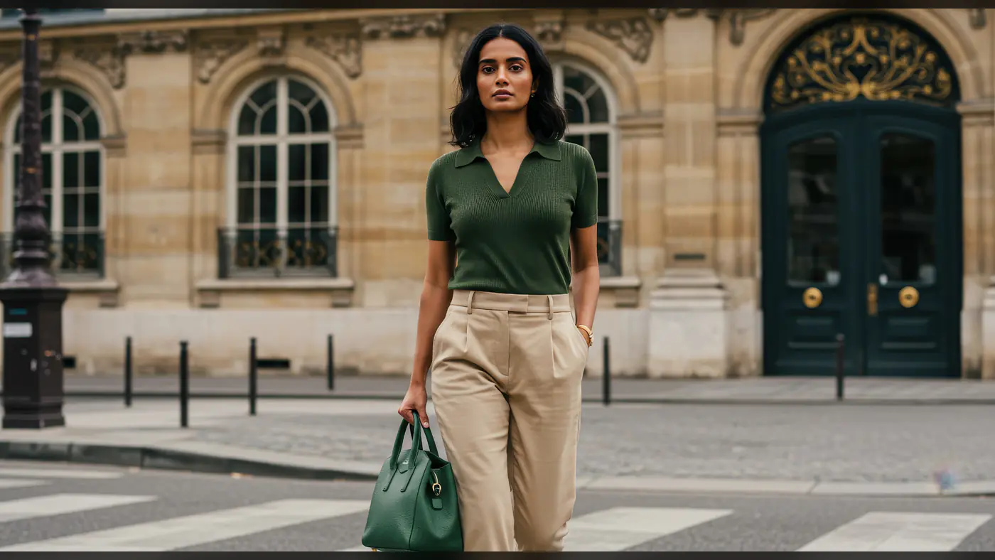 Stylish Indian Woman in Chic City Look – Urban Fashion and Confidence