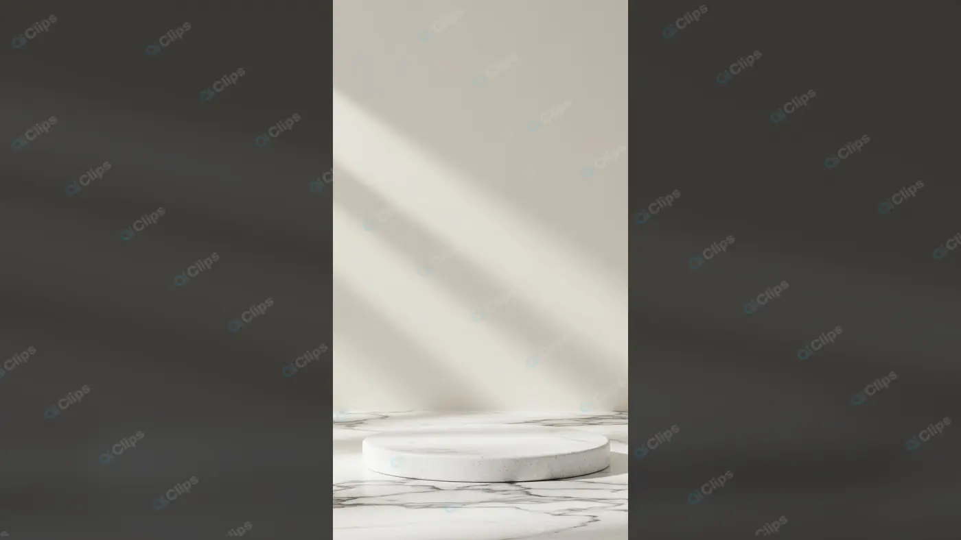 Elegant Marble Pedestal Mockup with Soft Sunlight