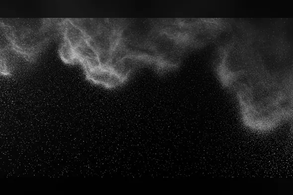 Dust Particle Flow with Smoky Texture on Dark Background
