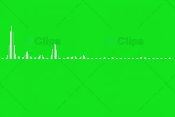 Audio Visualizer Waveform on Green Screen Background