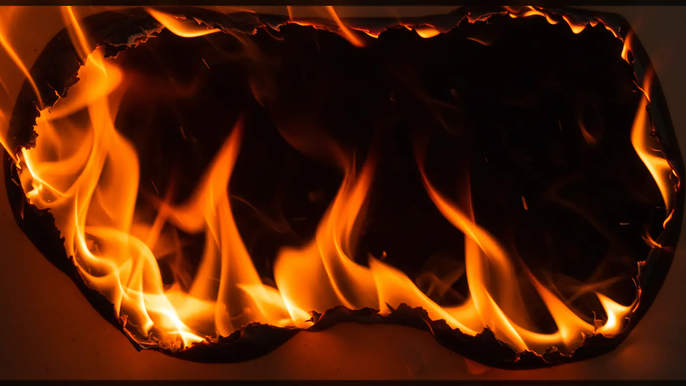 Burning Paper Frame Fire Texture for Intense Visuals
