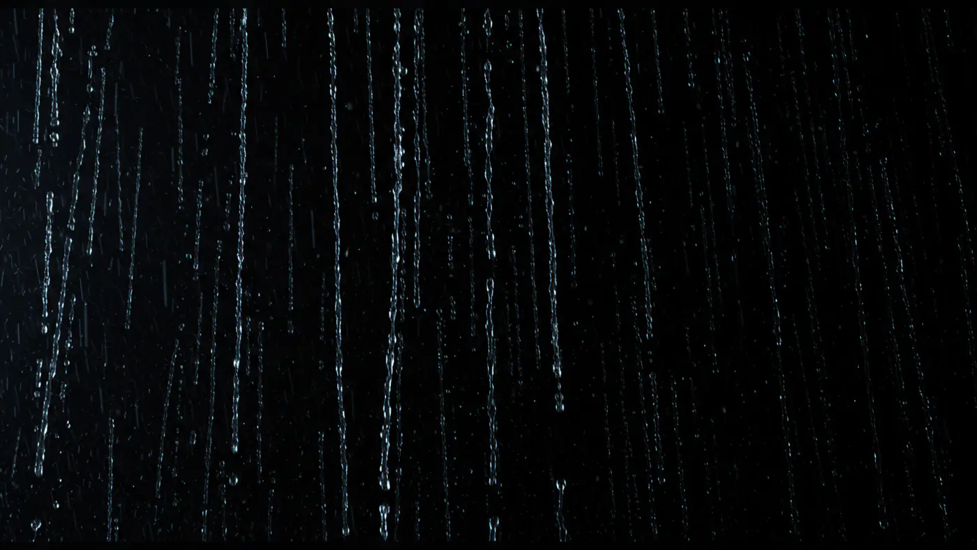 Dark Rain Overlay with Sharp Droplets for Atmospheric Effects