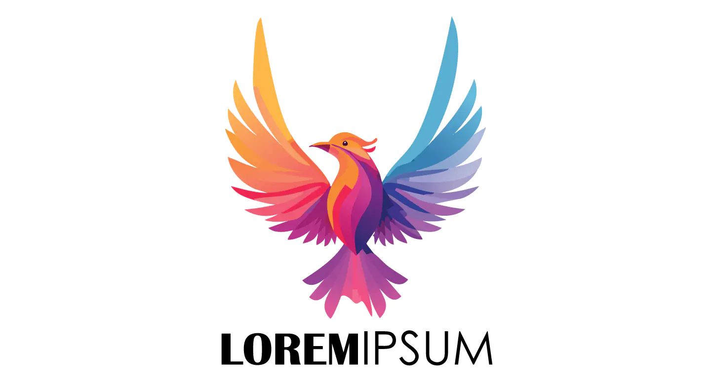 Colorful Gradient Flying Bird Logo Design for Modern Brands
