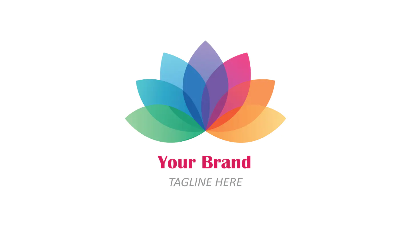 Colorful Lotus Flower Logo for Wellness, Spa, Yoga, and Lifestyle Brands