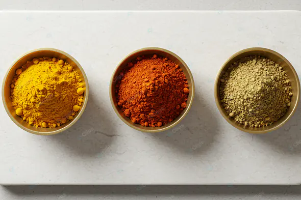 Vibrant Spice Trio on Marble
