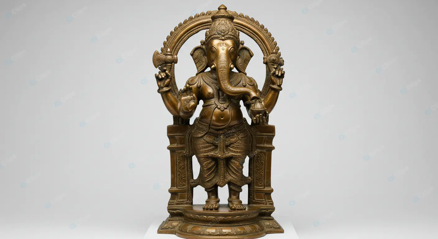 Ornate Bronze Ganesha Statue