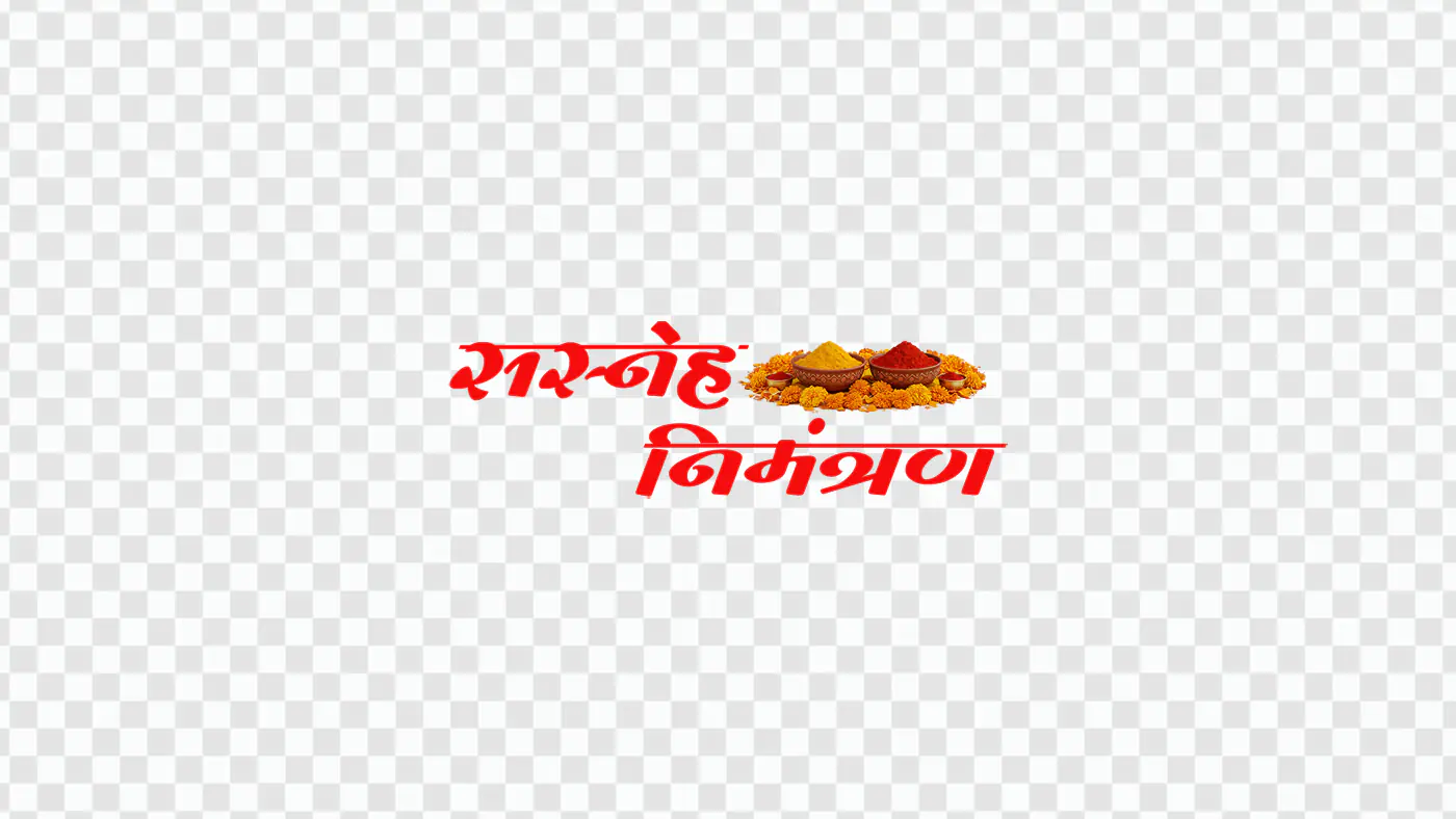 Sneh Nimantran Hindi Invitation PNG Clipart with Haldi Kumkum and Flowers