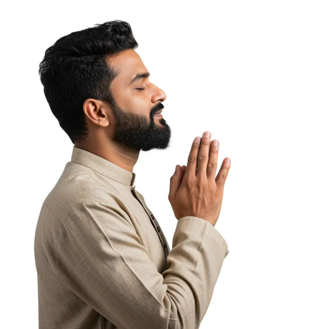 Contemplative Man in Traditional Attire