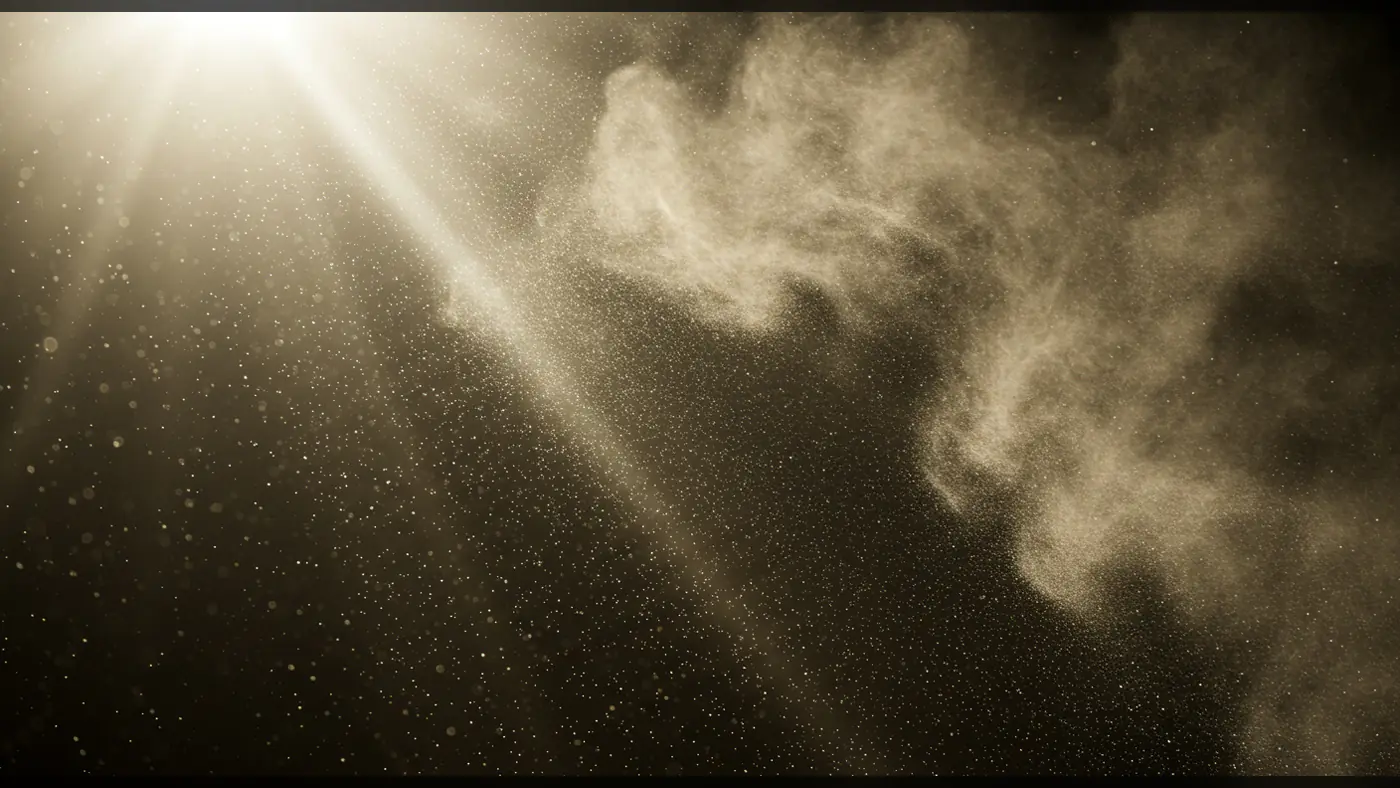 Mystical Sunbeam Dust Overlay Background