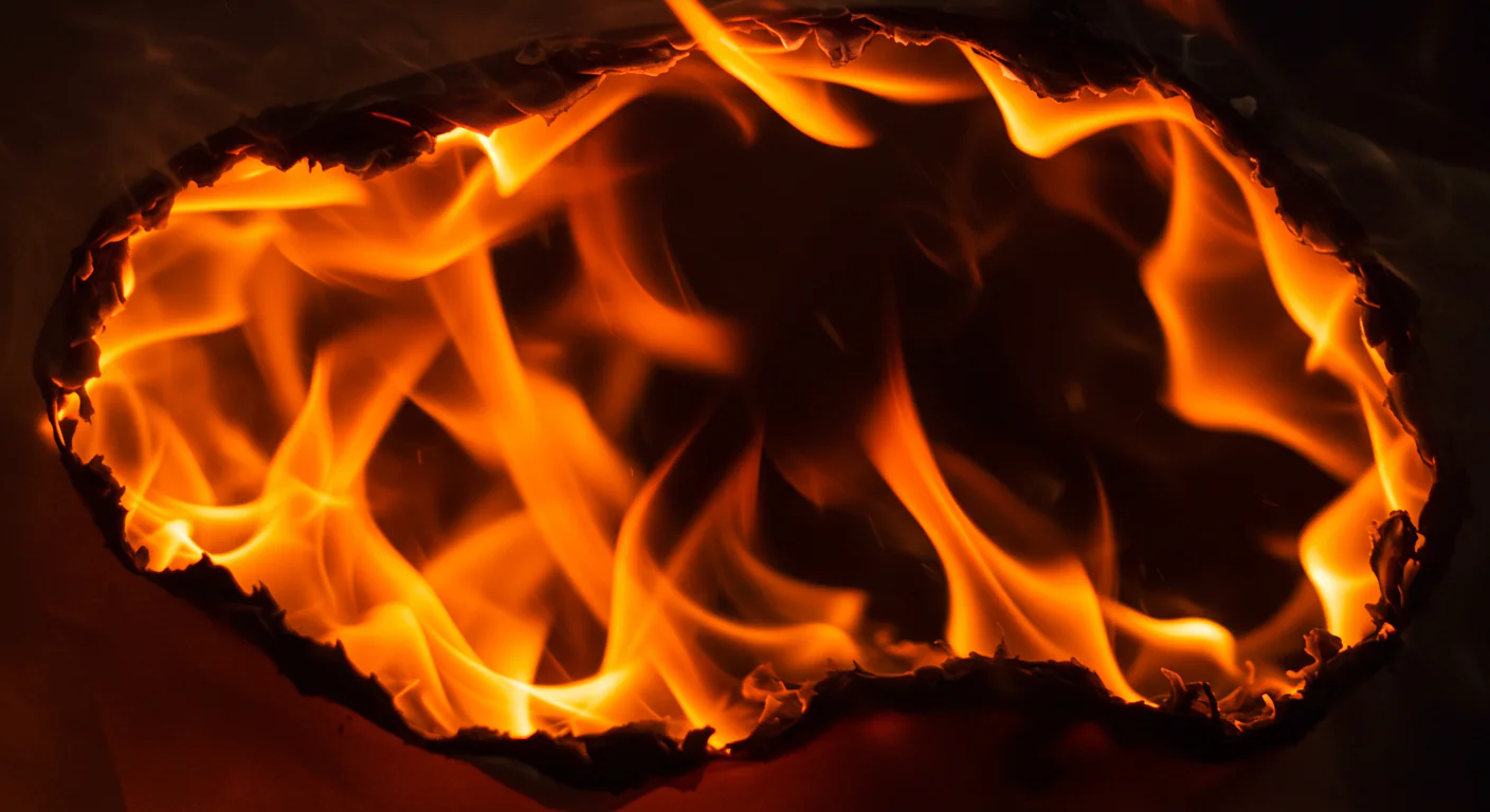 Burned Paper Flame Border Effect for Dramatic Video Transitions