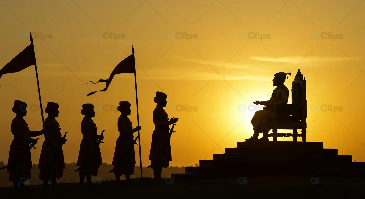 Chhatrapati Shivaji Maharaj  Royal Darbar Silhouette at Sunset