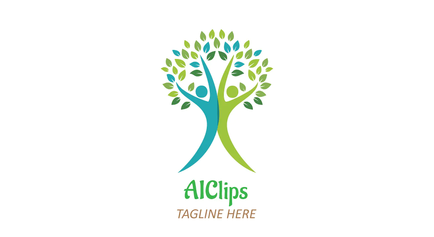 Tree of Life Logo with Human Figures for Wellness, Nature, and Community Brands