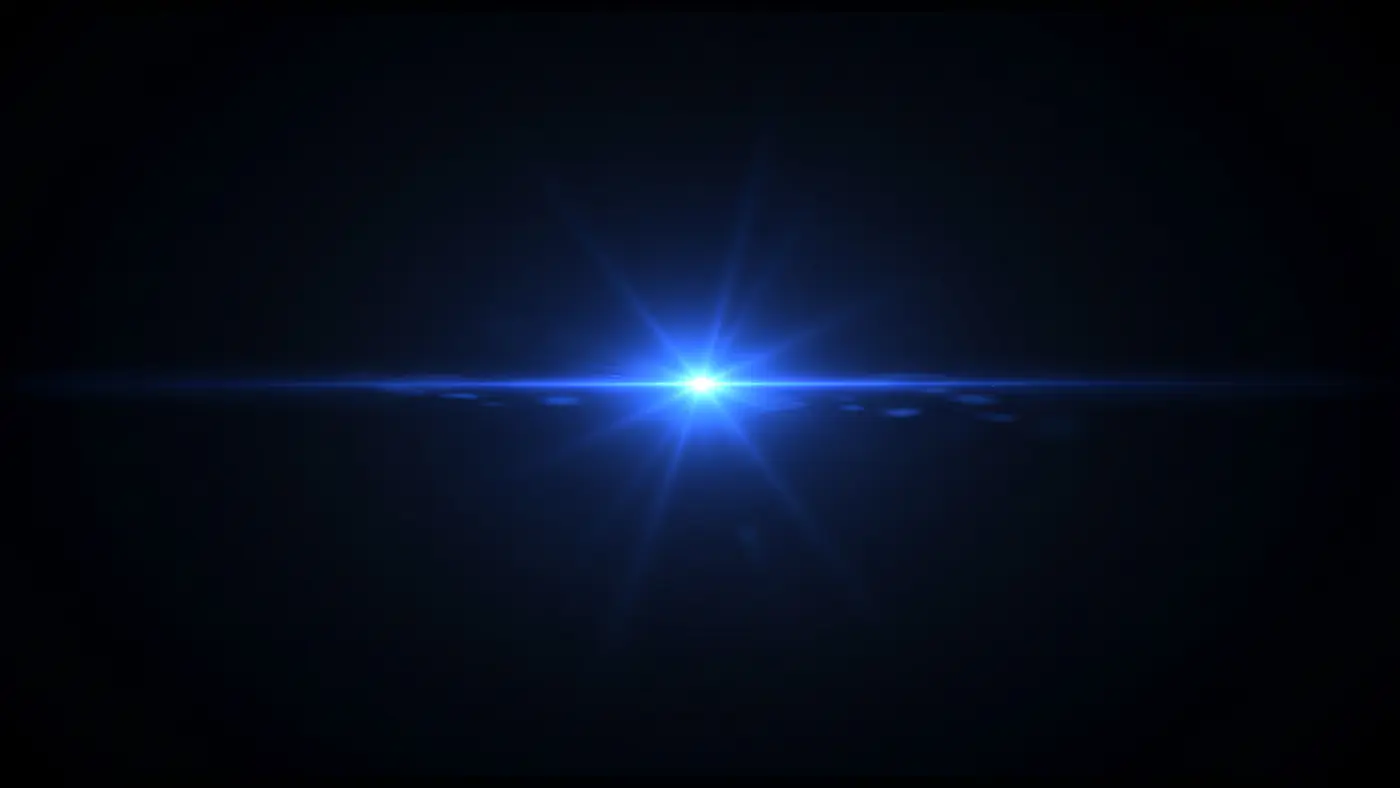 Light Flare with Faint Streaks on Black Background