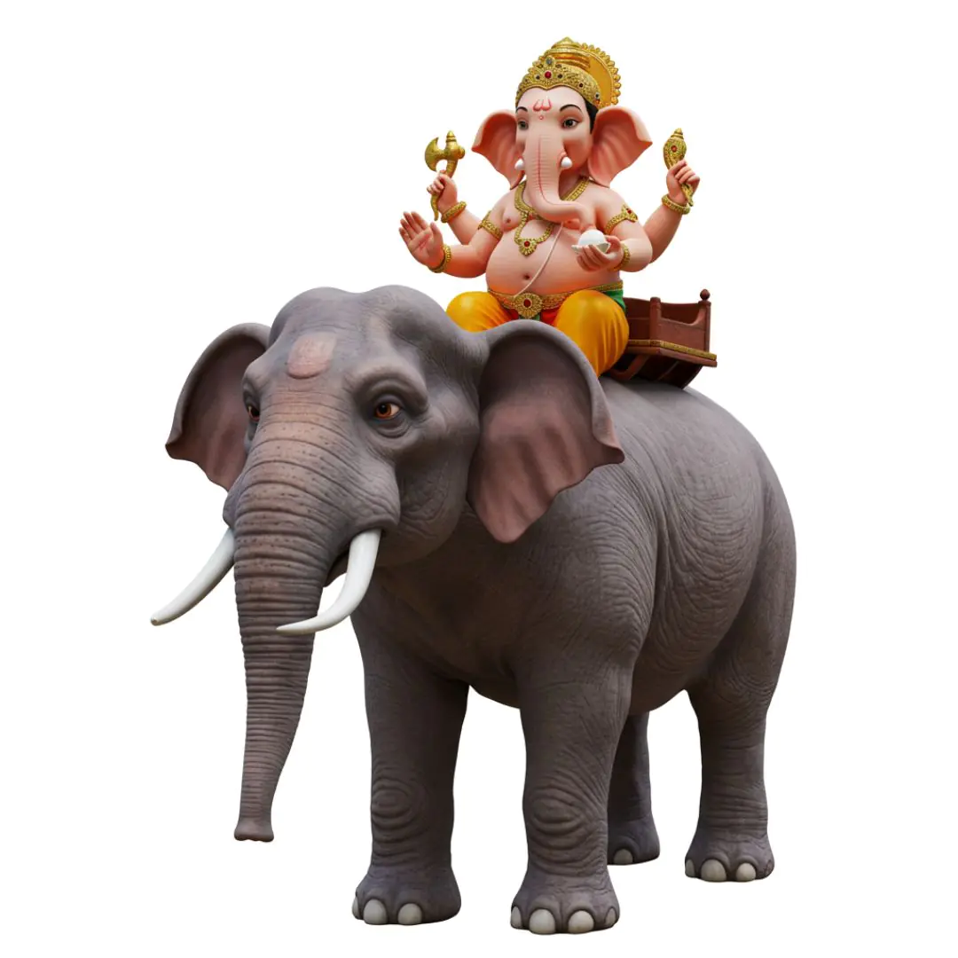Ganesha Riding Majestic Elephant