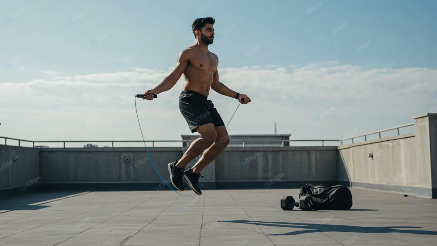 Rooftop Fitness: Jump Rope Intensity