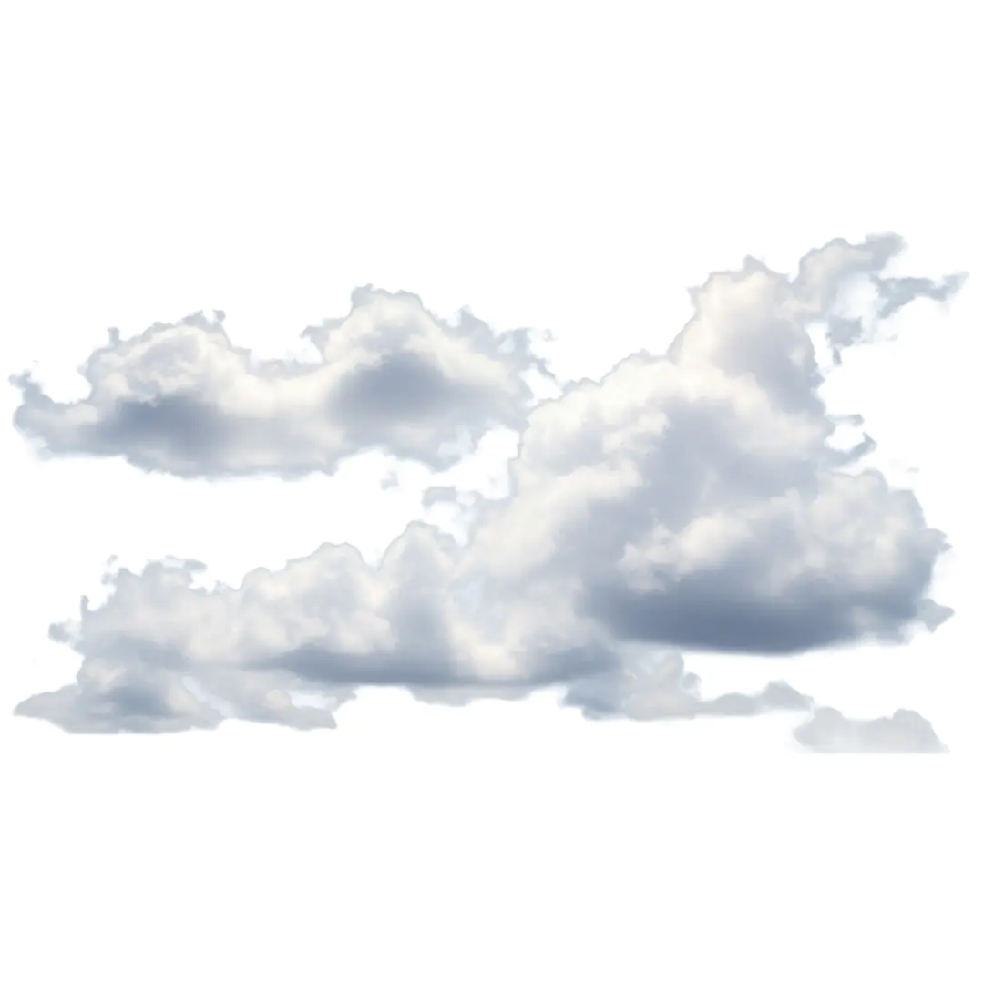 Large Realistic Cloud PNG Transparent Background – Soft Atmospheric Clouds