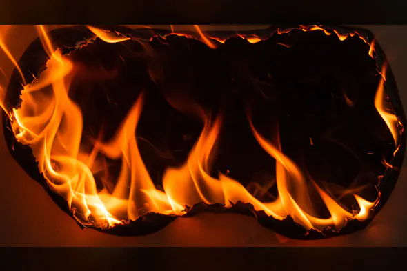Burning Paper Frame Fire Texture for Intense Visuals