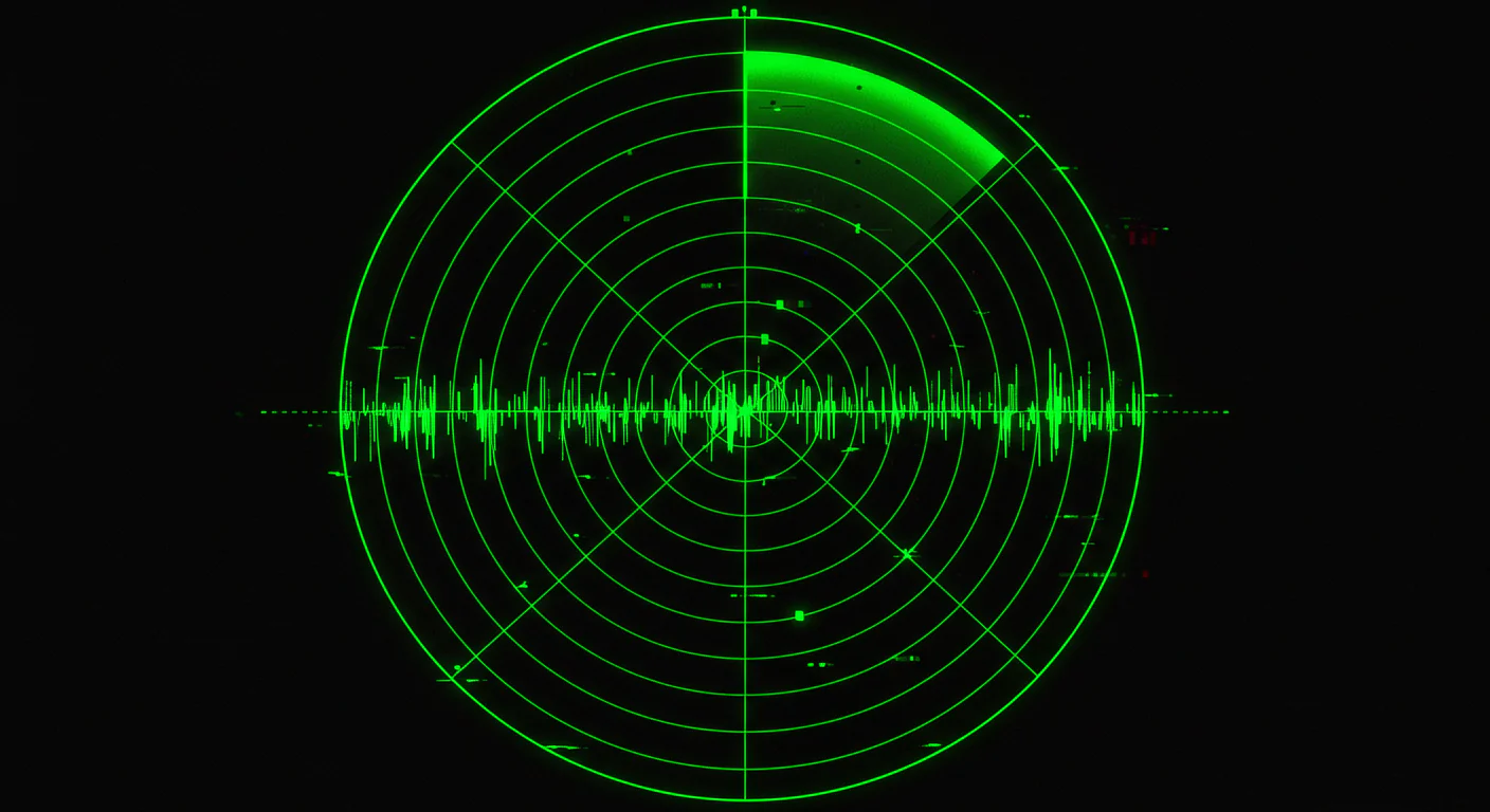 Green Military Radar Scanner Screen Interface