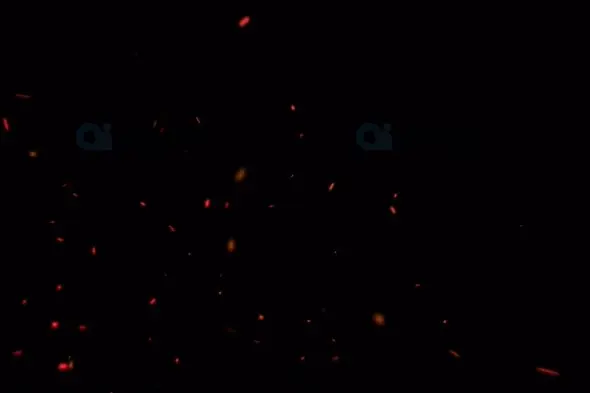 Glowing Ember Particles on Black Background