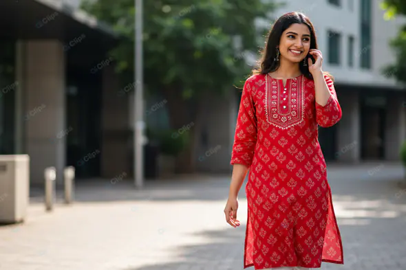 Urban Indian Fashion in Red