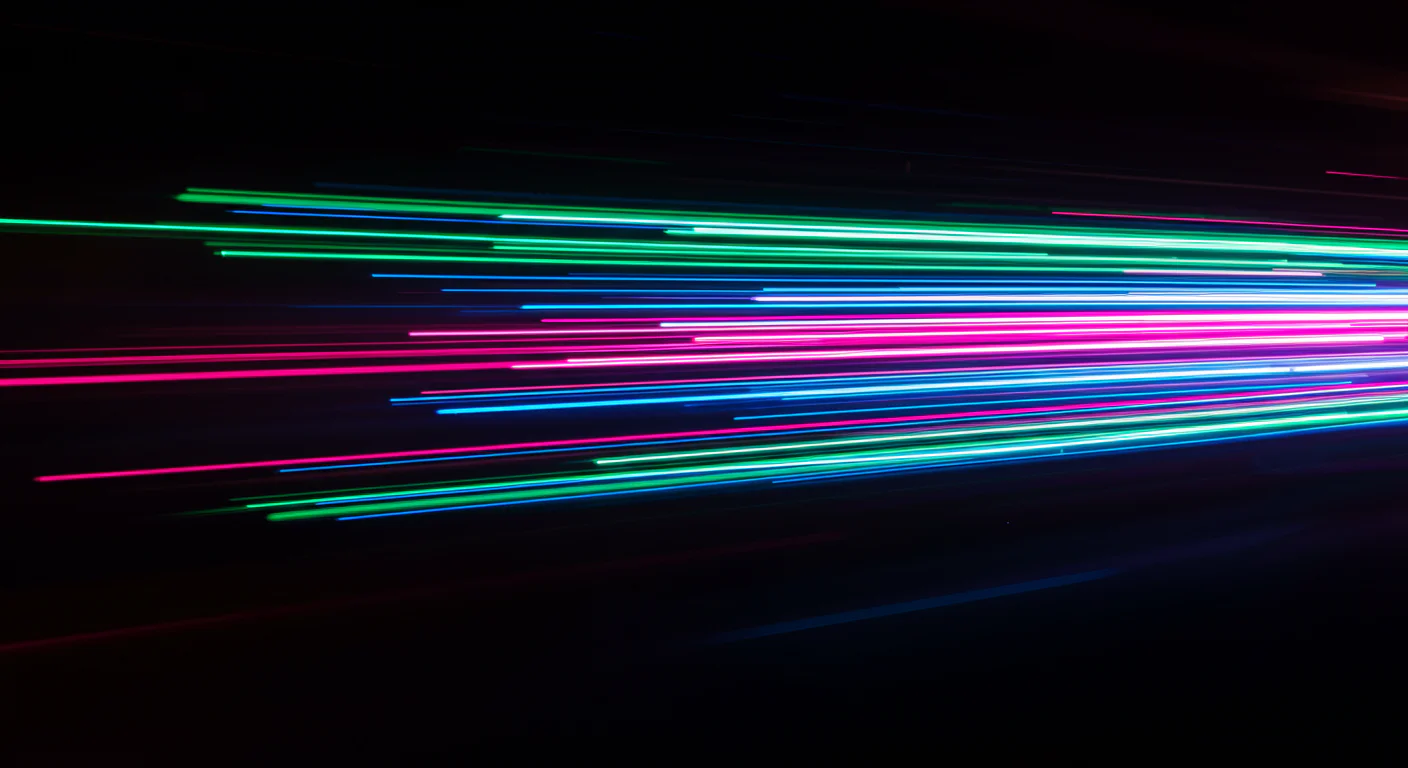 Neon Speed Light Trails Background