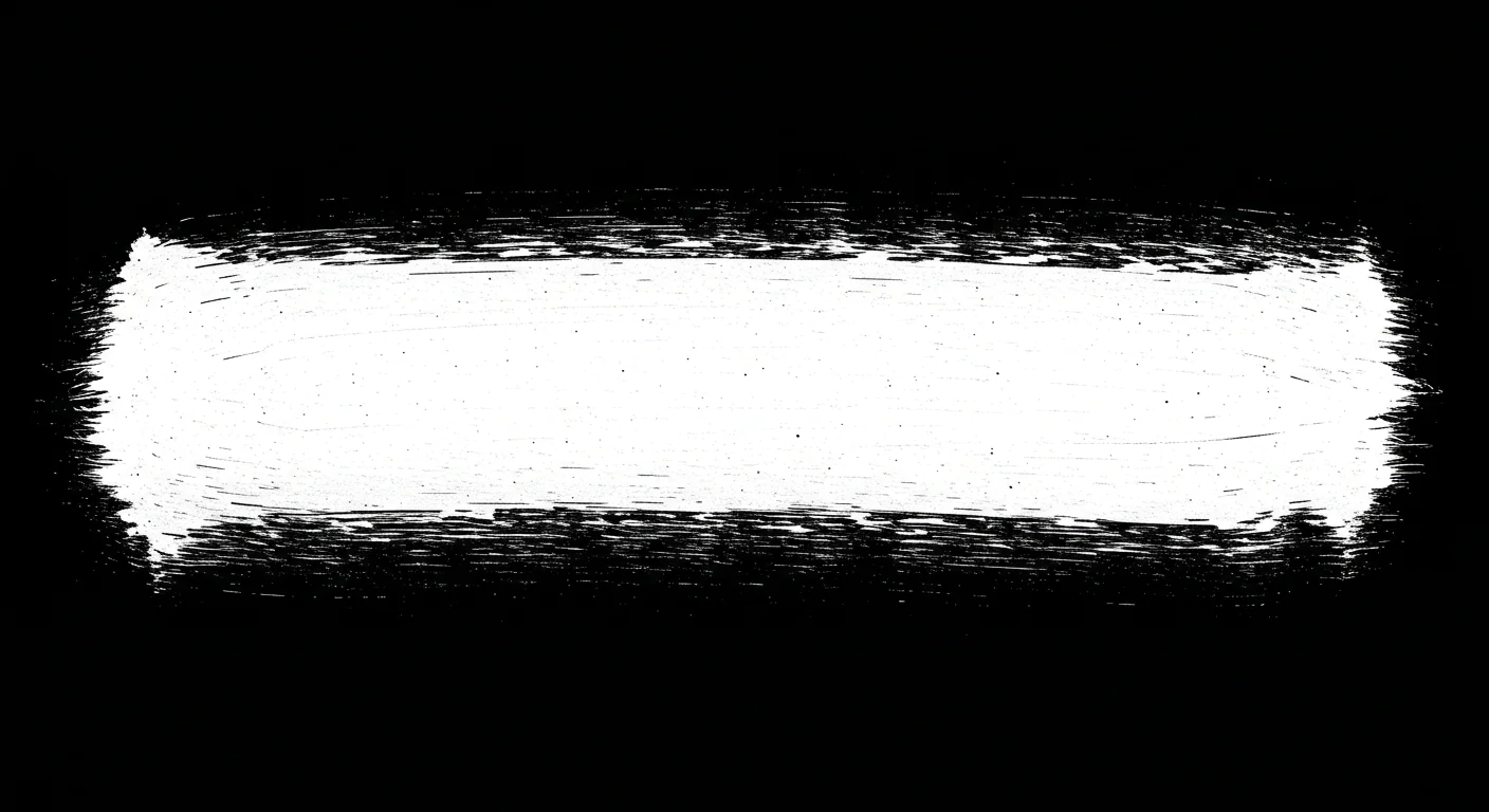 Thick White Paint Stroke on Black Canvas Background