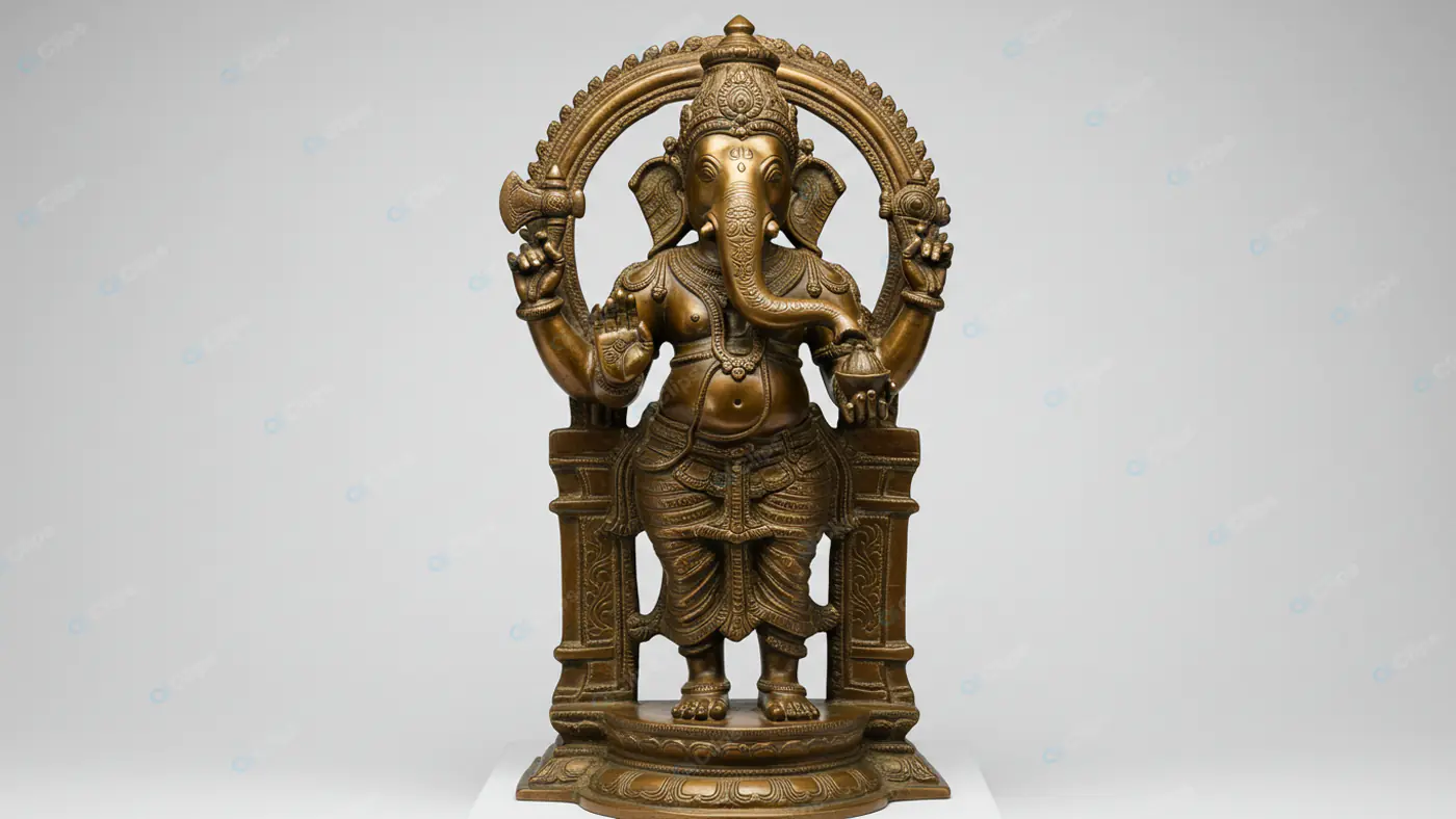 Ornate Bronze Ganesha Statue