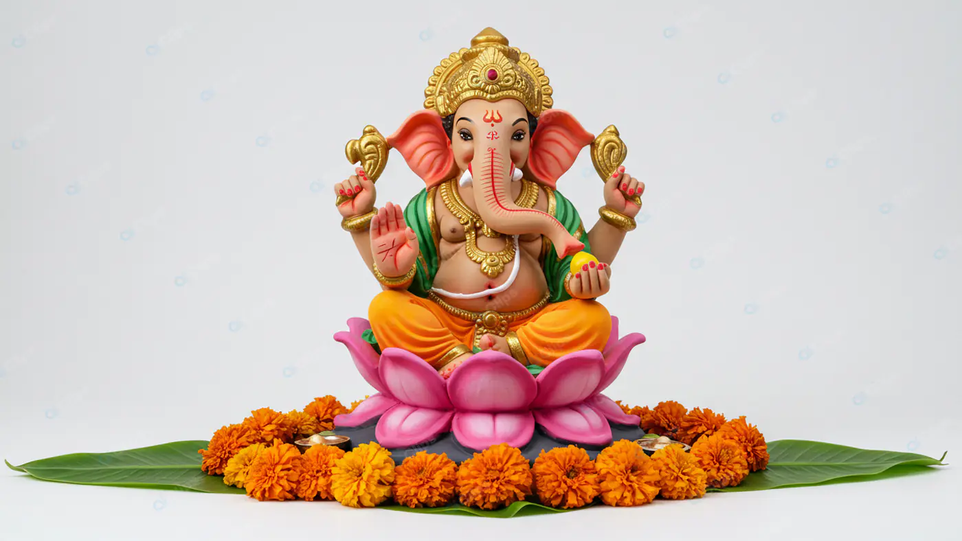Vibrant Ganesha Idol Display