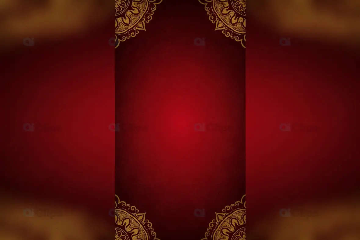 Red and Gold Mandala Background