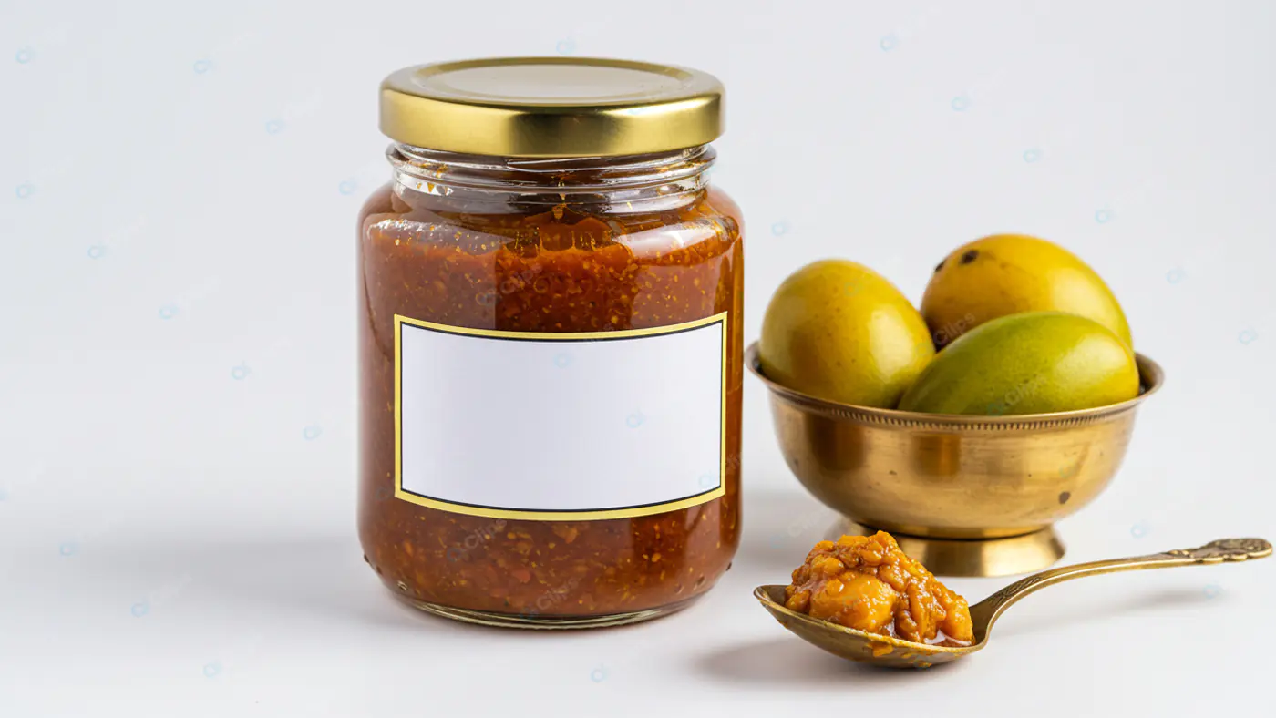 Artisanal Mango Chutney Presentation