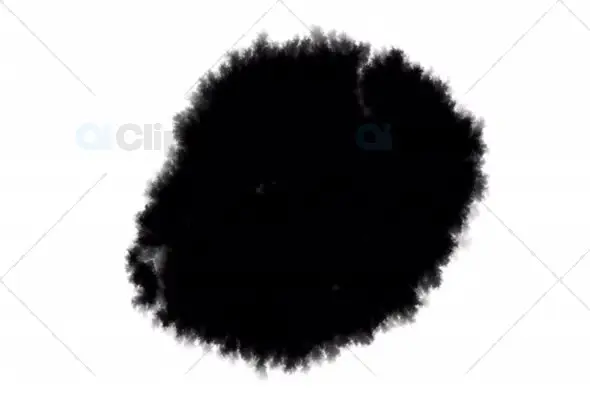 Expanding Ink Blot on White Background