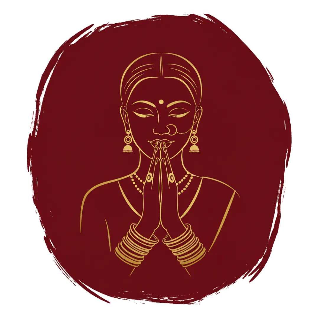 Indian Woman Namaste PNG Clipart for Cultural and Hospitality Designs