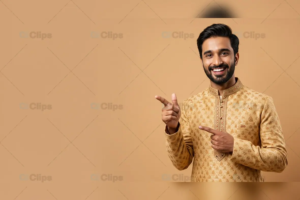 Welcoming Gentleman in Classic Indian Ensemble