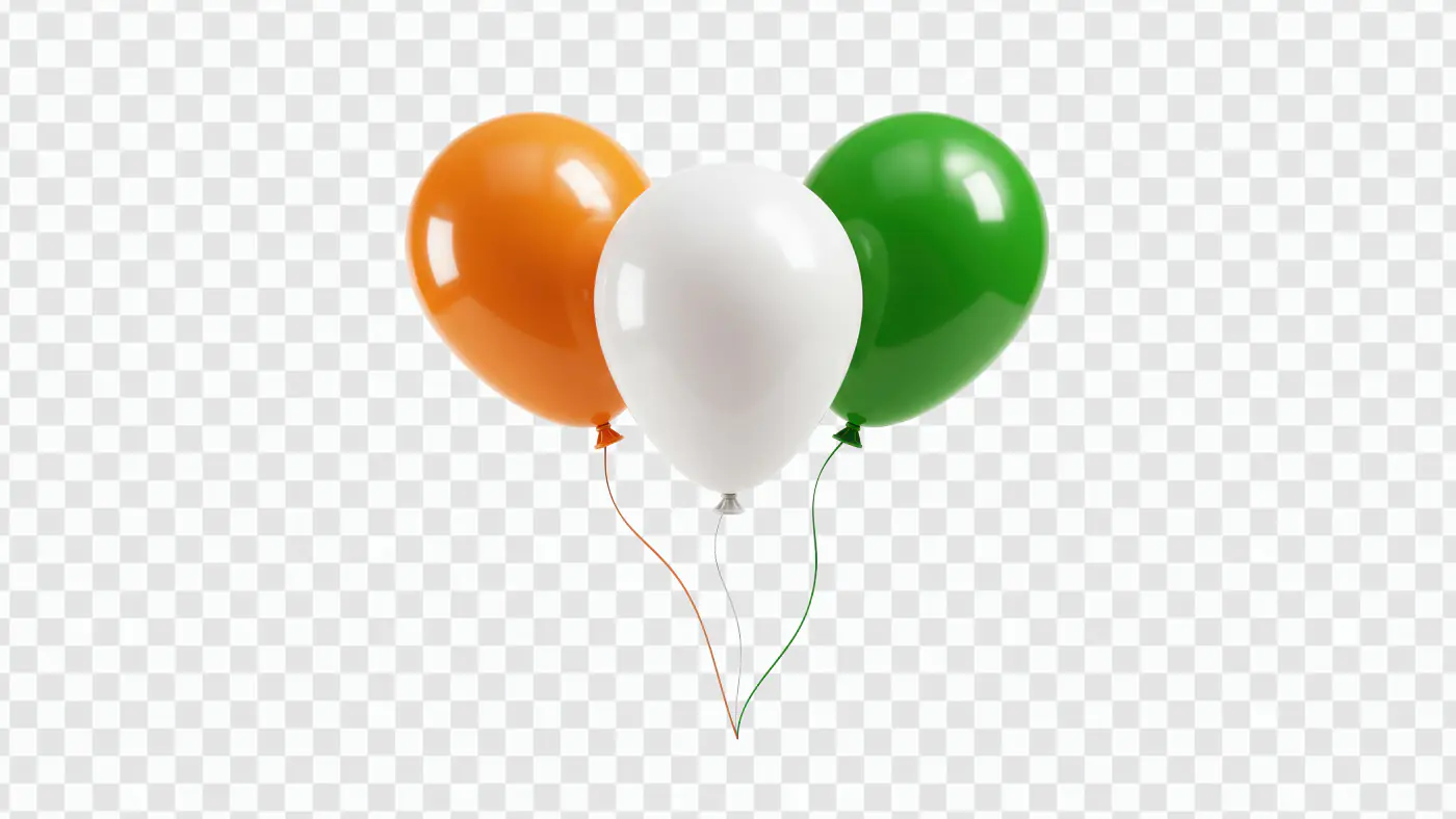 Indian Tricolor Balloon Set PNG for Republic Day & Independence Day