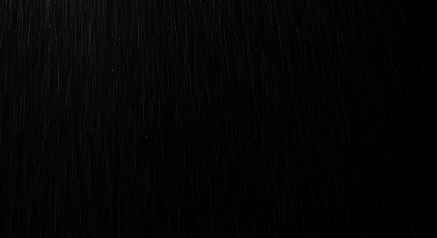 Realistic Rainfall Texture on Black Background