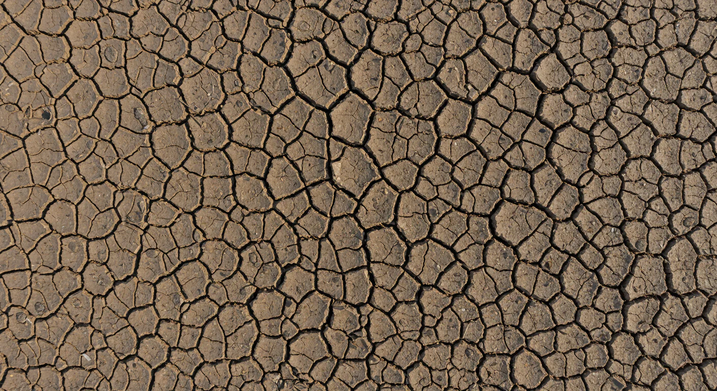 Realistic Cracked Soil Texture Background
